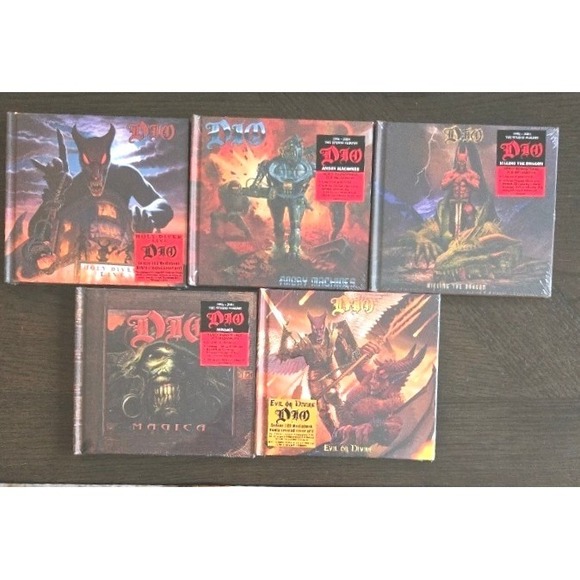 Dio Other - Dio 5 CD Remastered Mediabook Lot Angry Machines, Holy Diver Live, Magica & More